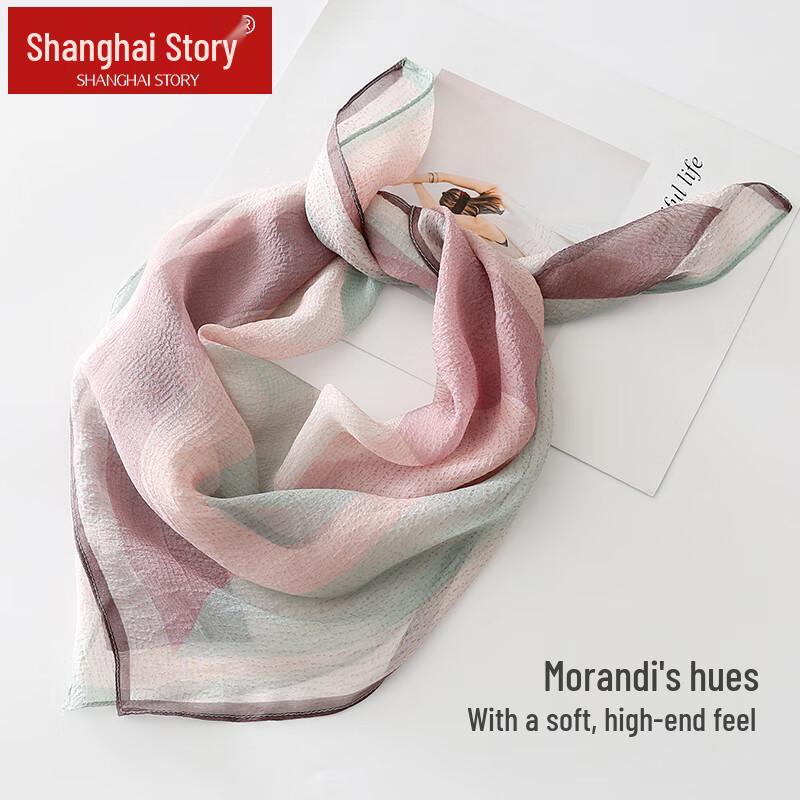 

Shanghai Story Mulberry Silk Printed Square Scarf