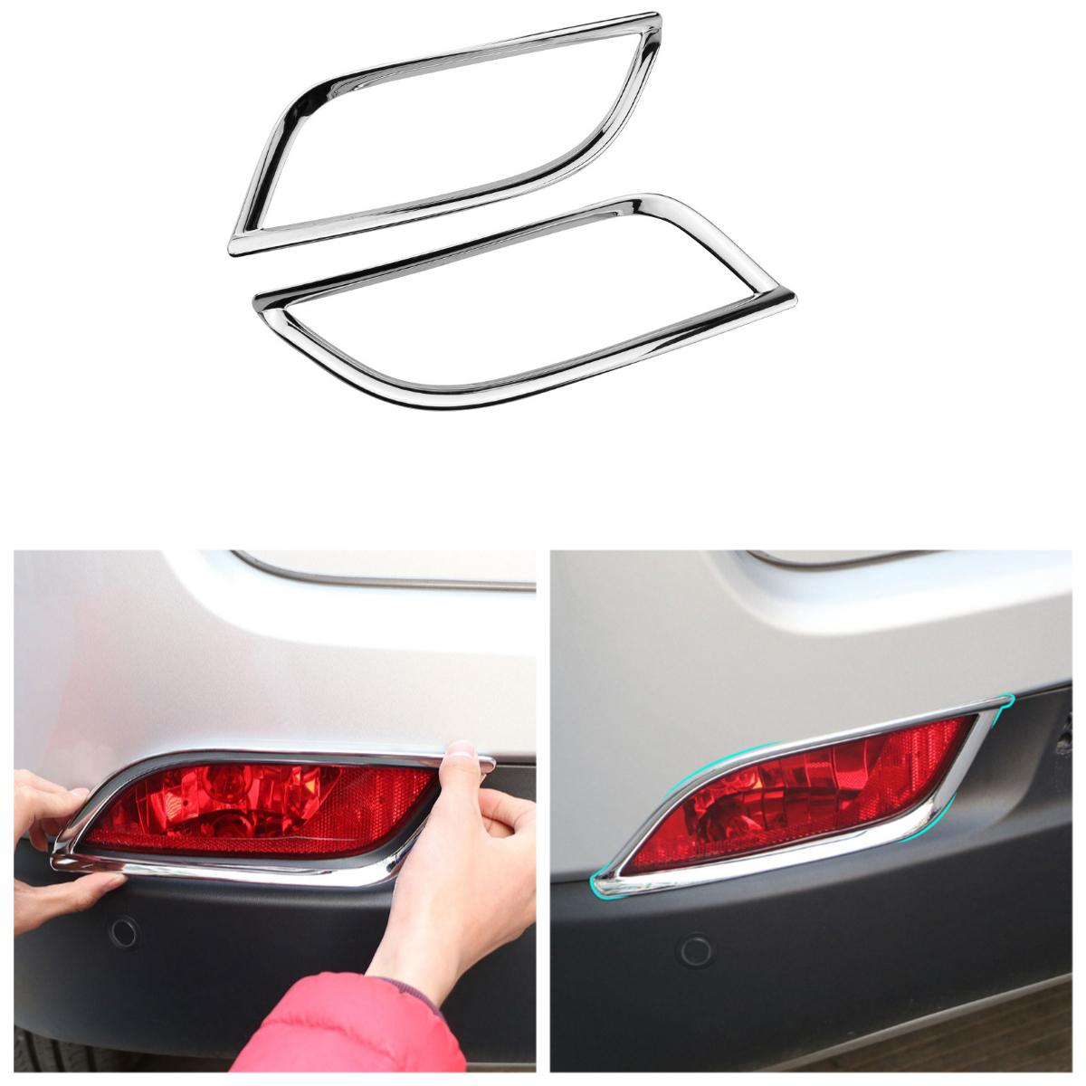 

2 шт. Накладки на противотуманные фары заднего бампера для Jeep Compass 2017 -2025 АБС-хром Автомобильные аксессуары Накладки на рамки задних противотуманных фар silver