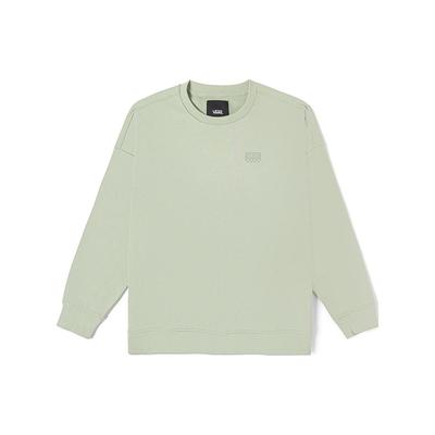 Vans Alphabet Logo Print Loose Round Neck Pullover Sweatshirt Unisex Tops Light-Green VN000H0SUDP