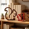 Modern Desk Accessories for Shelves 3D Printed Squirrel Figurine, Minimalist Statue, Hollow Animal Ornament Living Small Statues Home Room and Decor,