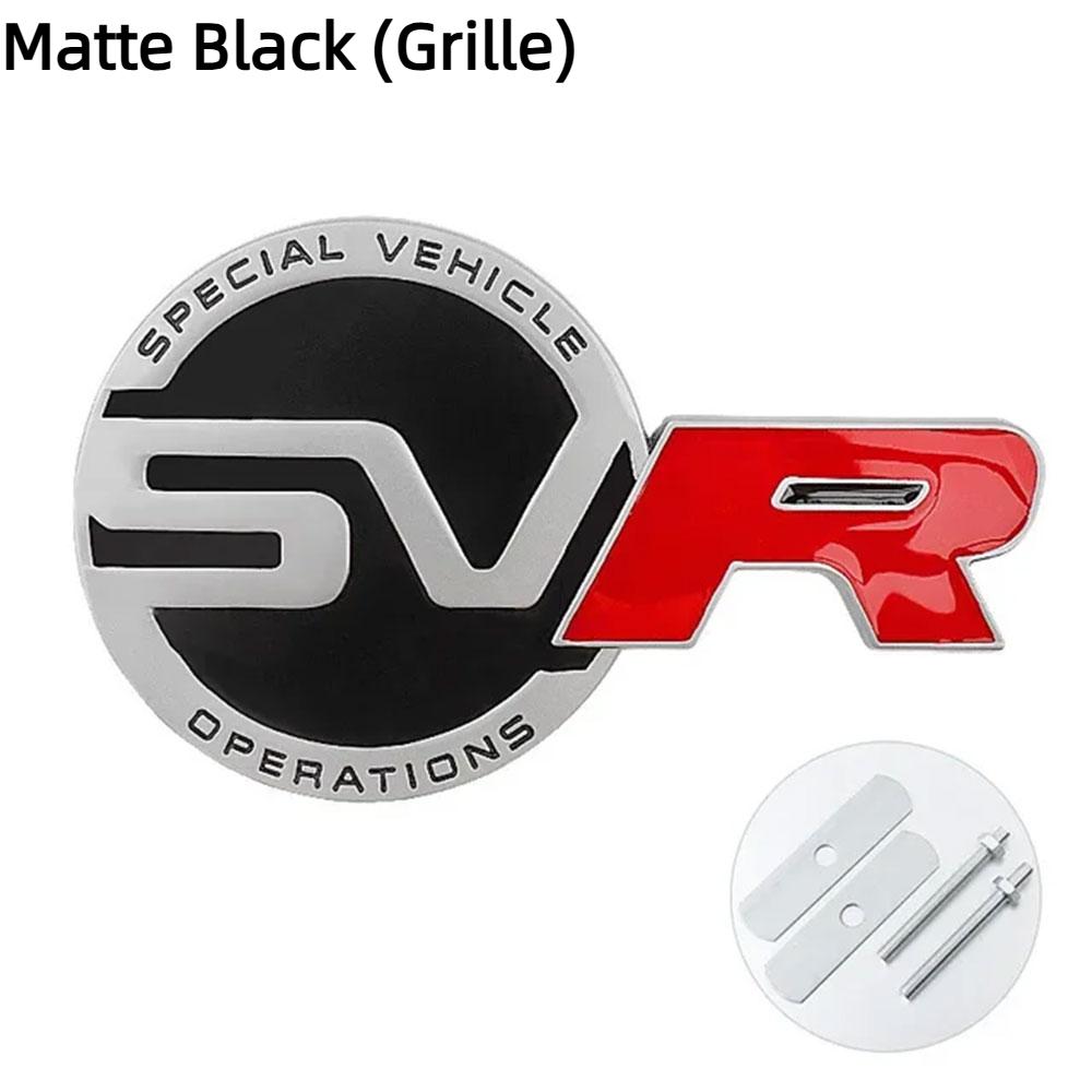3D kovové logo SVR emblém zadní části kufru auta, samolepka na přední masku chladiče pro Range Rover Discovery, Defender, EVOQUE, příslušenství