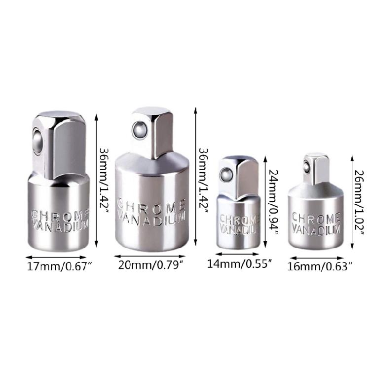 4Pcs Impact Socket Adapters and Reducers Set for Impact  Socket Driver Converters
