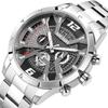 MEGIR Fashion Men's Watches Waterproof Stainless Steel Business Casual Wristwatch with Chronograph Male Clock Reloj Hombre 2221