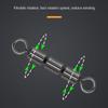 10PCS Triple Bearing Rolling 3 Roller Swivels High Speed Fishing Barrel Swivels   Offshore Angling