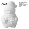 Customizable Festival Souvenirs 3D Printed Snowman Figurine Holding Gift Boxes, DIY Paintable Christmas Hand Painted Box Decor Ornament, Cute