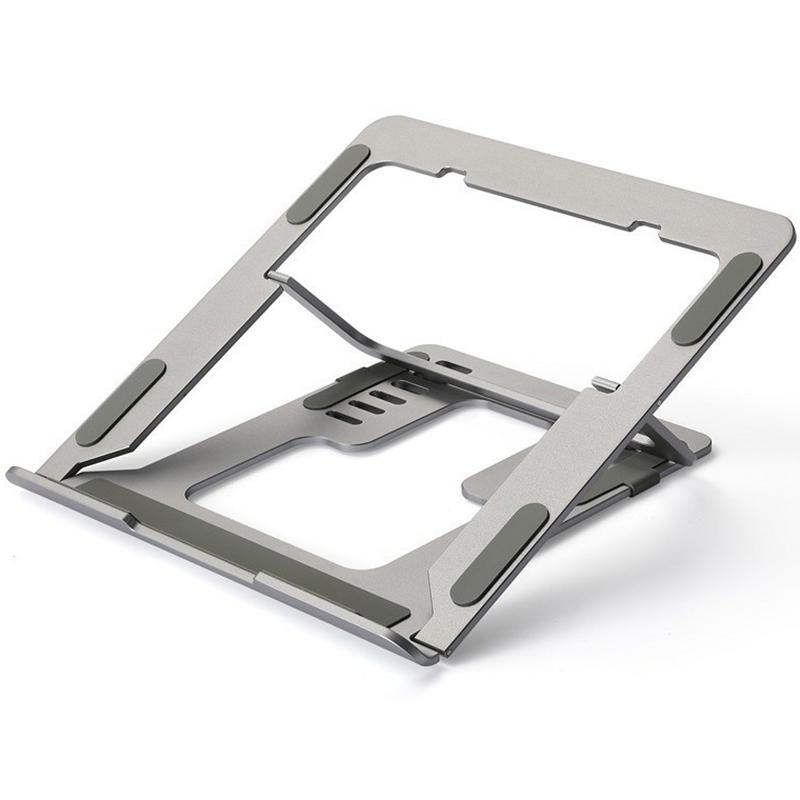 D24-3 Aluminum Alloy Laptop Cooling Stand Foldable Desktop Height Adjustable Notebook Bracket