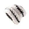 Big Size Pile Hat Wool Stripes Winter Cap New Knitted Hat  Women