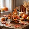 Autumn Halloween Wooden Decorative Figurines Set Random Style Seasonal Home Tabletop Decoration Indoor Outdoor Display