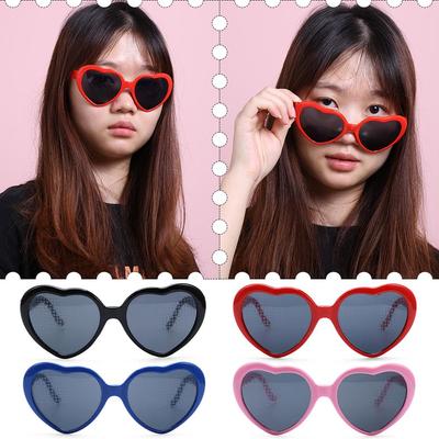 Durable Heart-shaped Special Effect Glasses Lights Become Love Image Heart Diffraction Glasses