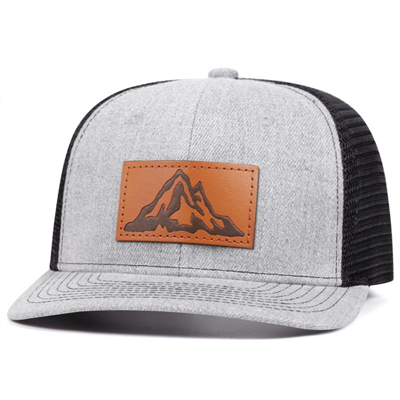 Fashionable And Simple New Mesh Hat Richardson Label Mountain Printed Flat Edge Baseball Hat Outdoor Leisure Sunshade Hat