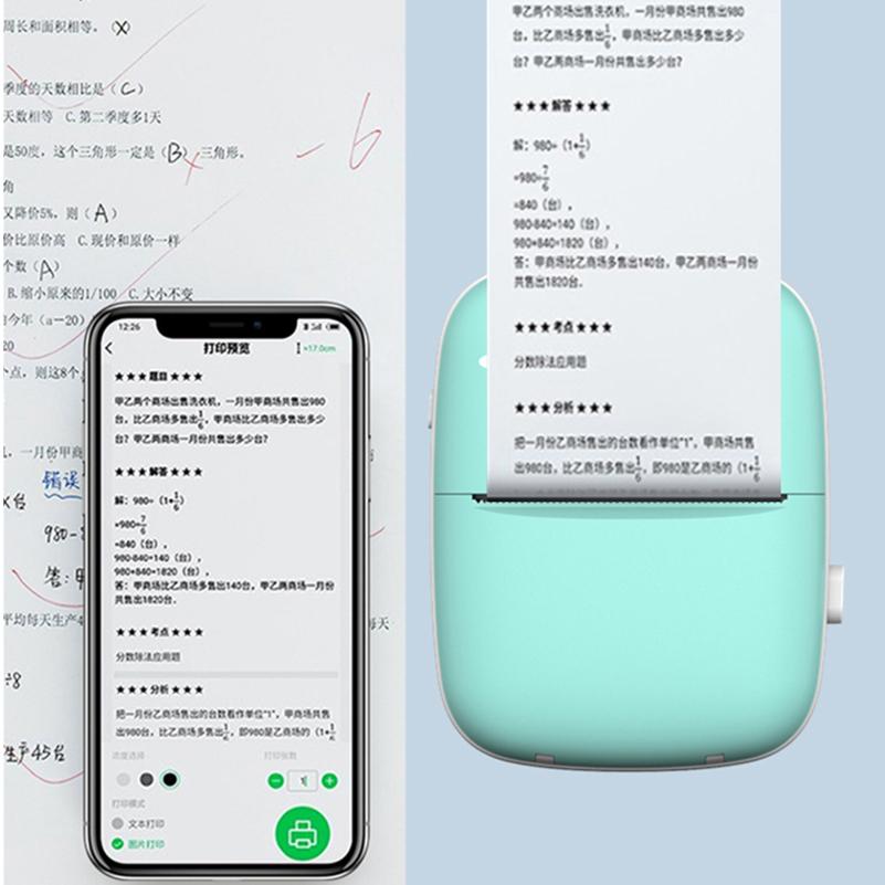 Smartphone IOS Android Imprimantă foto digitală instantanee Imprimantă termică fără fir mini BT portabilă drăguță