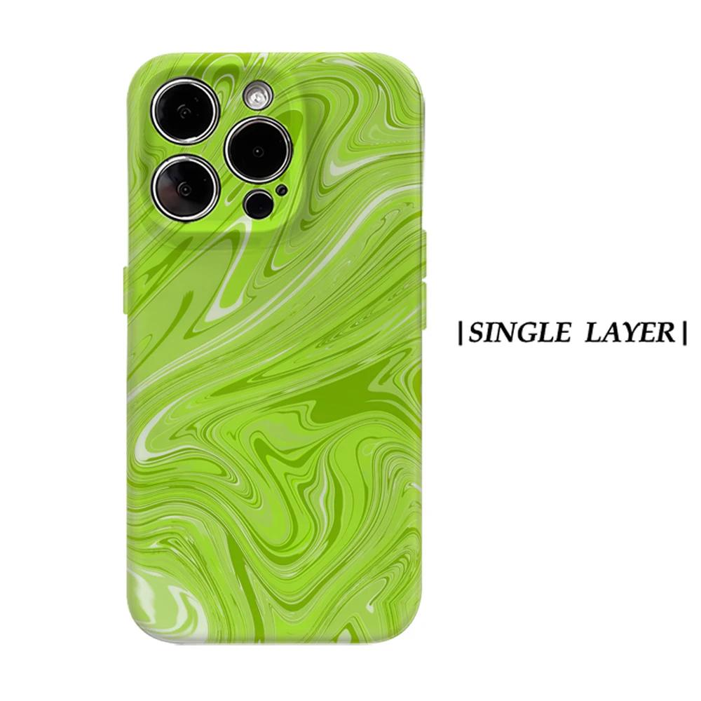 

Lime Fluid Phone Case for IPhone 17 16 15 14 13 Pro Max Plus for Magnetic Single Double-layer Tough Case IPHONE17PROMAX