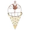 Hanging Iron Rattan Wall Planter Basket for Balcony Window Railing Indoor Outdoor Decor Stackable Removable Inner Pot with
