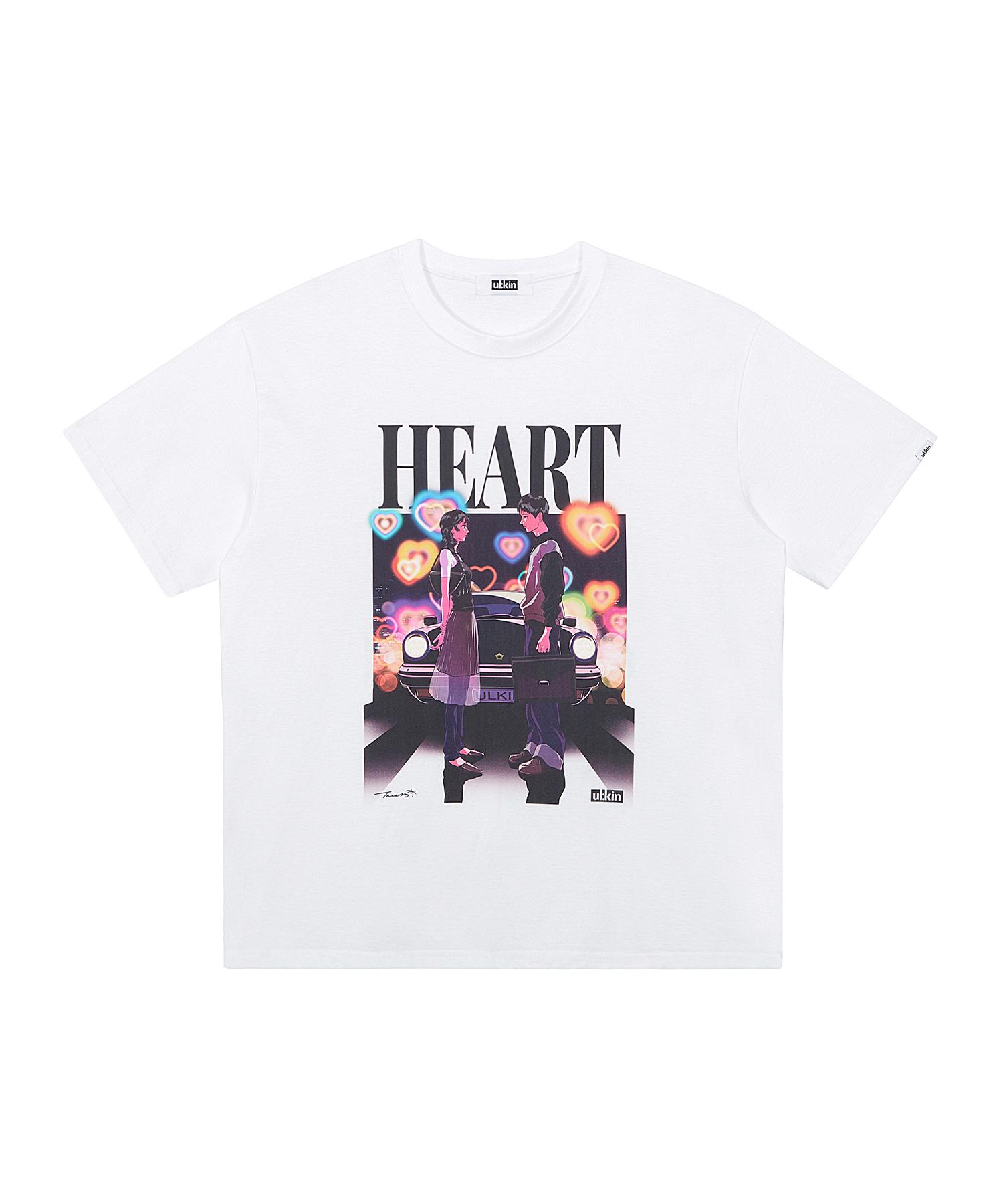 Canvas [Ulkin X Namu13] Artist T-Shirt Heart White White/S