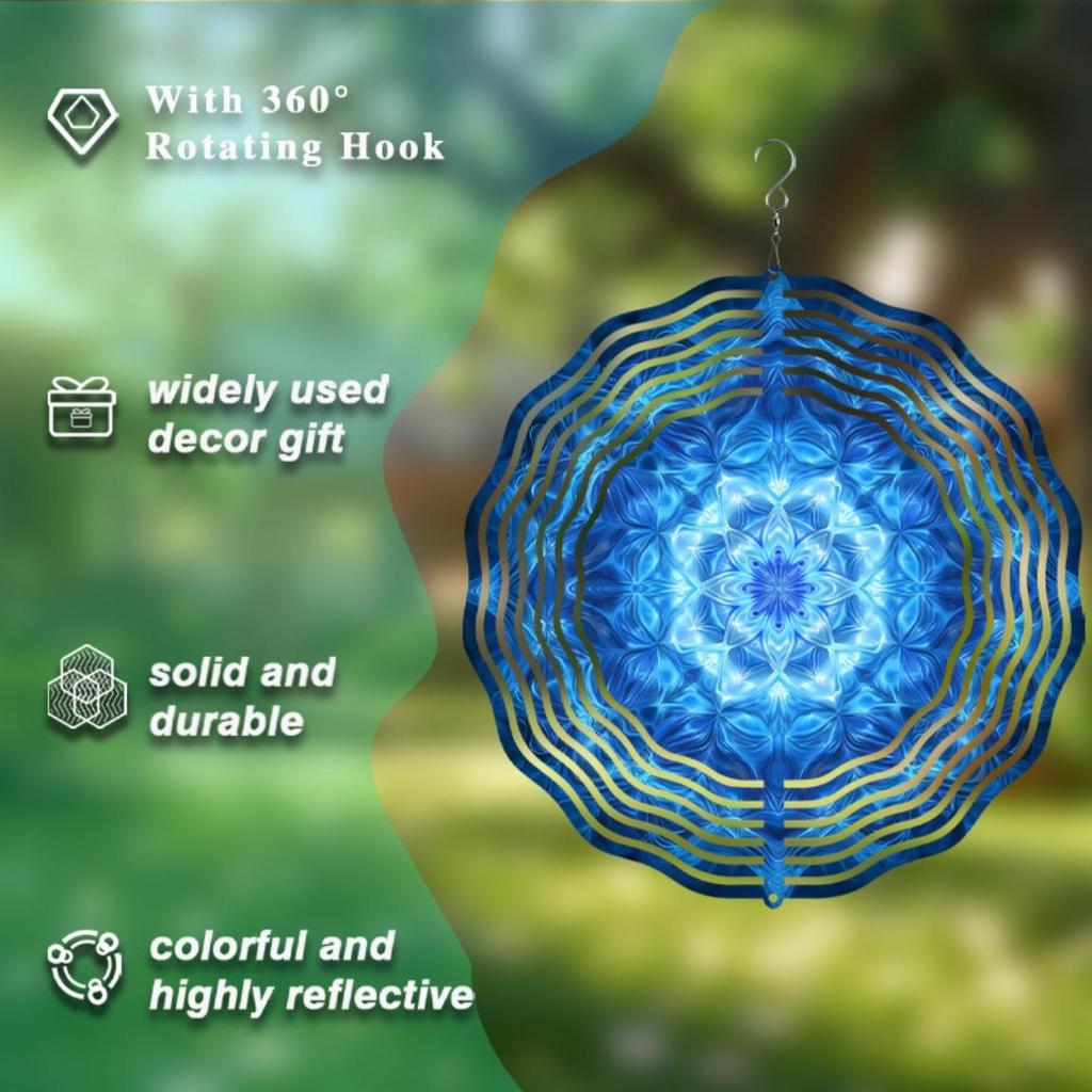 Wind Powered 2D Spinner Sculpture for Garden No Electricity Needed Weatherproof Outdoor Wind Chime Decor for Yard Patio Balcony