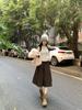 2025 Autumn/Winter Retro High-Waisted Wool A-Line Midi Skirt for Women