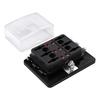 12V 32V 6-way Standard Blade Type Fuse Box Plastic Fuse Box Holder With LED Indicator With Fault For Car Marine Caravan