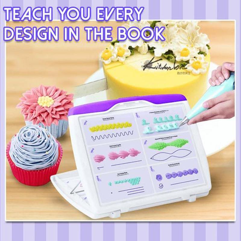 Cake Decorating Piping Techniques Training Kit DIY Cake Cream Decorating Practice Board Drawings