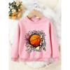 Unisex Kids Crewneck Sweatshirt, 3D Broken Wall Basketball Print Pullover, Boys Girls Sport Casual Sweatshirt For Kids Over 4 Years Old