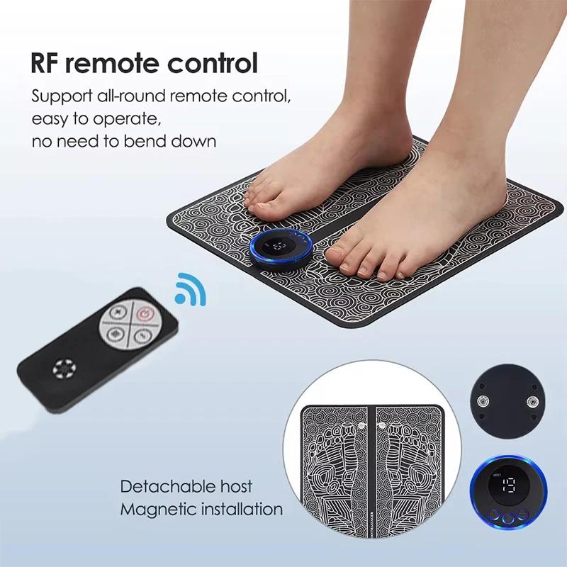Electric EMS Foot Massager Pad Electrical Muscle Stimulation Foot Massager USB Charging Portable Feet Acupoints Massage Mat