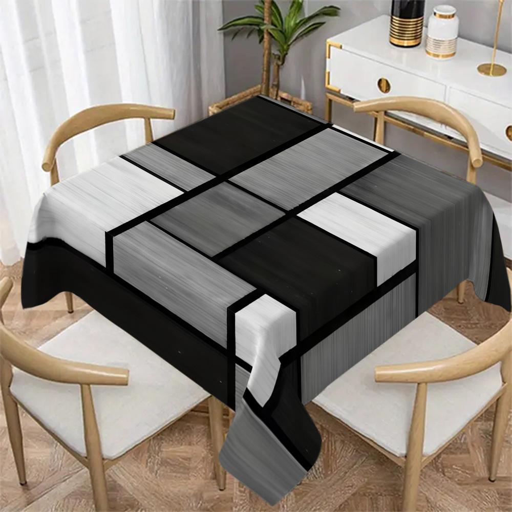 JIT1Stück Bedruckte Rechteckige Quadratische Tischdecke Esstischdecke Kaffeetischbezug Stoffabschnitt 140X90cm