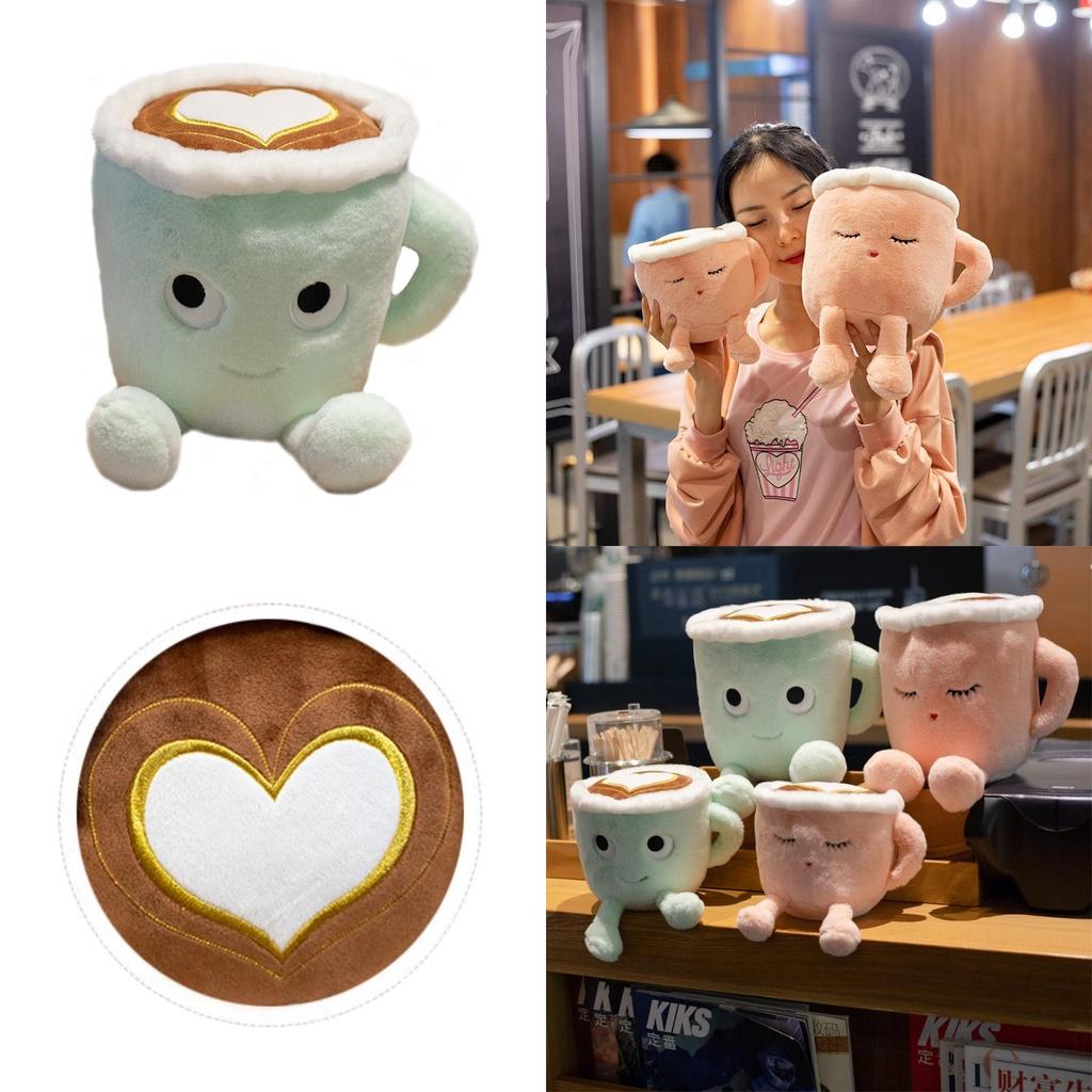 Cute And Comfy Matcha Latte Coffee Cup Plush Toy For Cozy Decor