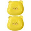 Sauce Dish Plates Dinnerware 2Pcs Snack Plate Easy To Clean Plastic Cartoon Bear Shape Kitchen Gadget