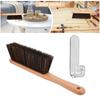 Premium Hand Broom with Natural Dense Bristles and Wooden Handle for Home and Car Cleaning