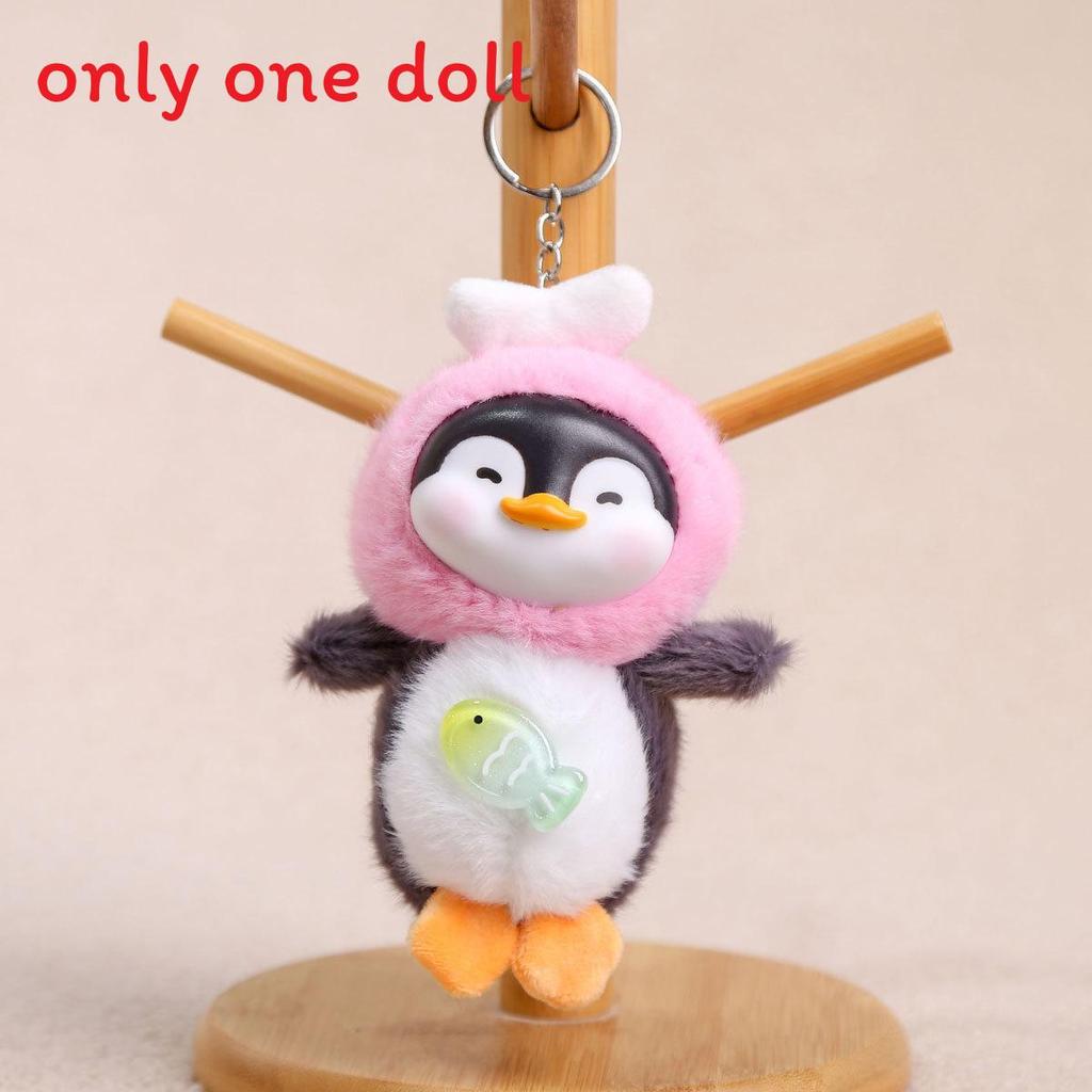 Penguin Plush Keychain With Soft Short Plush Fabric For Girls Bags And Accessories