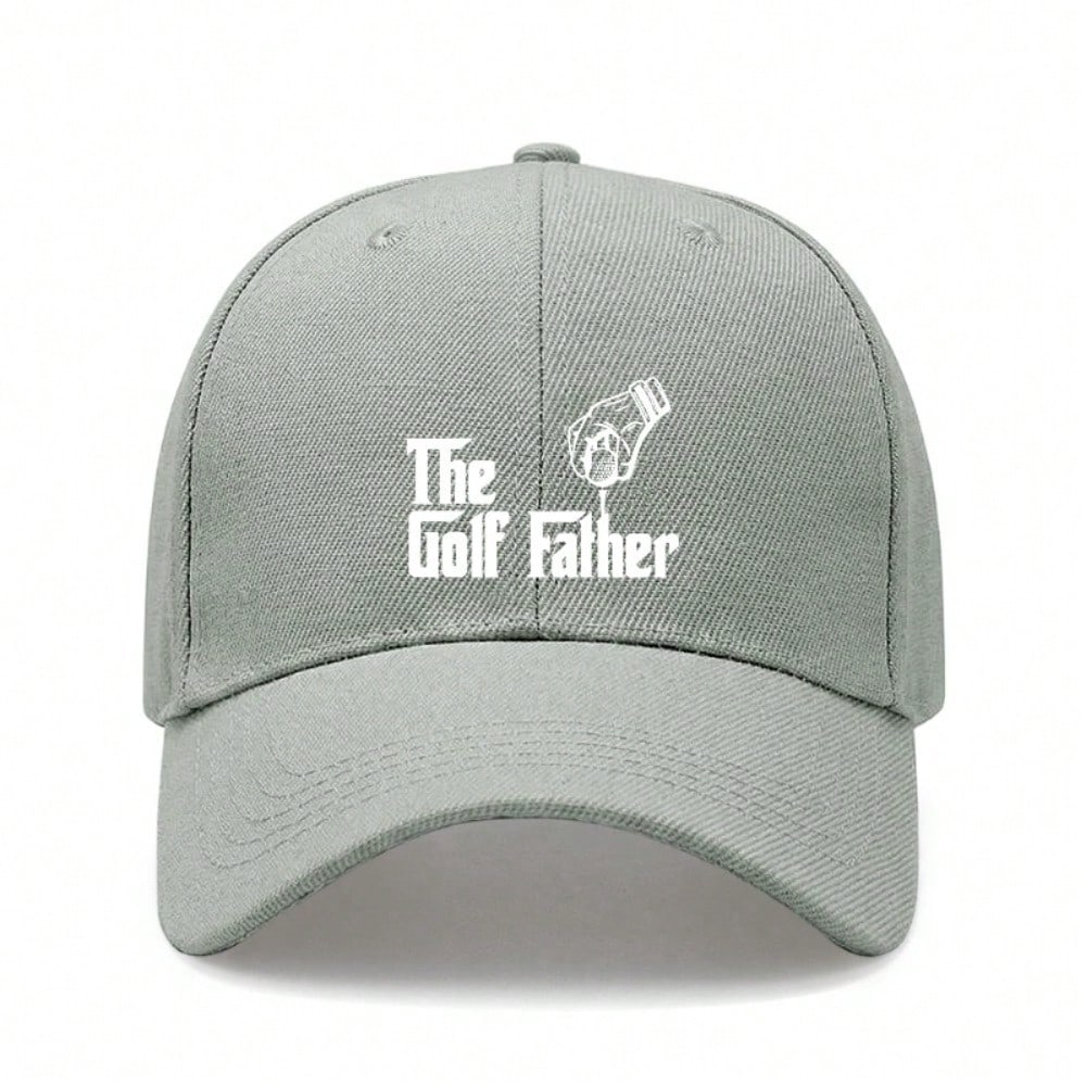 [Golf Dad Hat] The Golf Father Print Polyester Adjustable Breathable Casual Outdoor Sports Baseball Cap For Golf Lovers Men Women