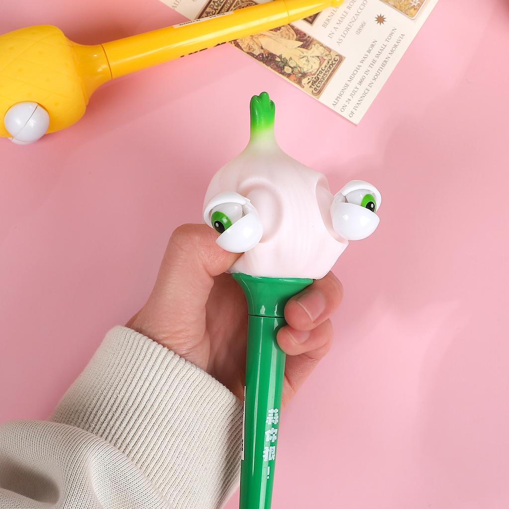 1 Pc Funny Shapes Squeeze Your Eyes Press Gel Pen Black Write Smoothly Creative DIY Journal Student Supplies Stationery