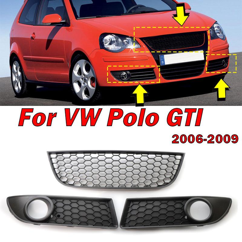 Per VW Polo GTI 2006-2009 Auto Sinistra Destra Anteriore Inferiore Paraurti Griglie Luci Nebbiolina Griglia Centrale Griglia di Ventilazione Accessori 6Q0853666G