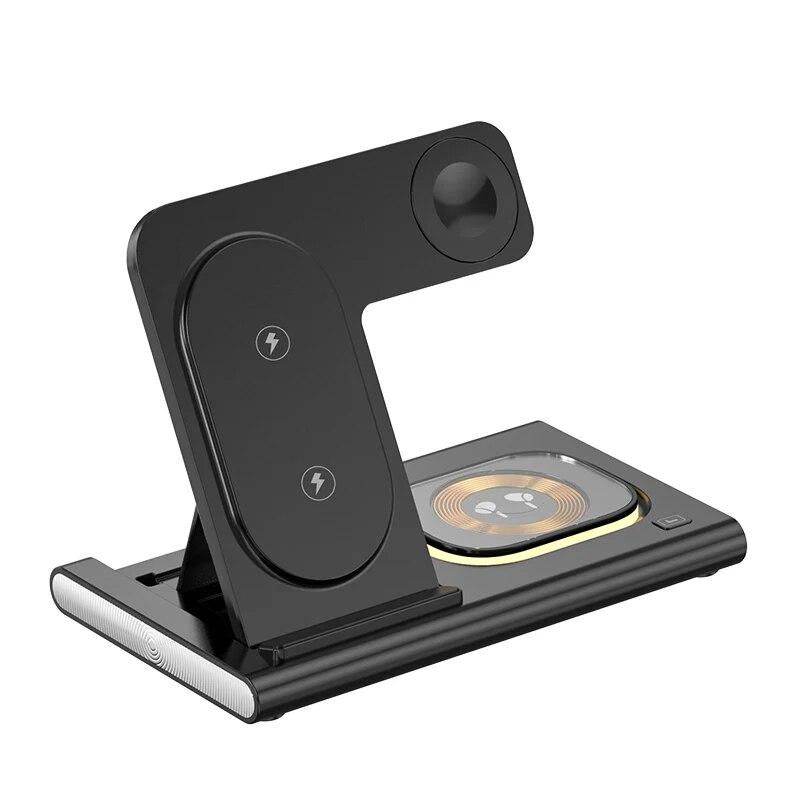 3 In 1 Wireless Charger Stand Pad For Samsung S22 S21 Galaxy Watch 5 4 Active Buds iPhone 15 14 13 12 11 Fast Charging Dock Station