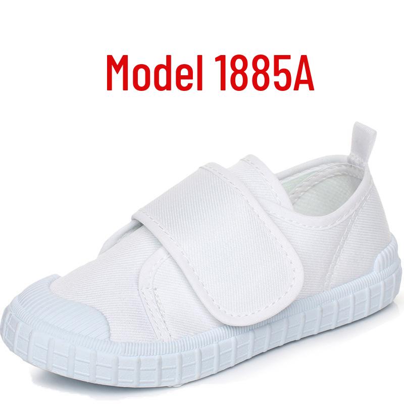 Kinder Weiße Canvas Schuhe - Unisex Indoor Kindergarten Tanz- und Sportschuhe