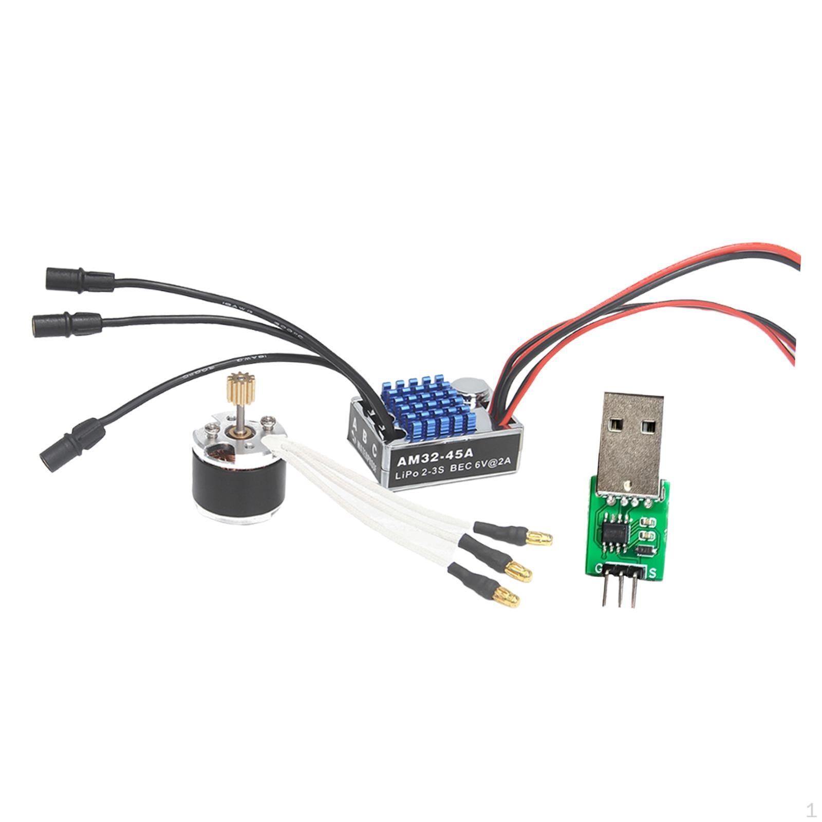 

Brushless Motor with ESC Set, 1/12 Scale Reliability, Convenient Parameters Adjuster
