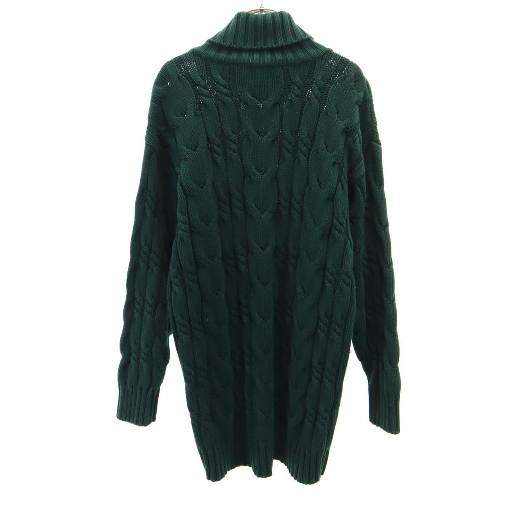 GAP 90s Old Long sleeve Turtleneck Cable sweater M Deep green knit Men's Used