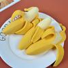 Realistic Peelable Banana Squeeze Toy Soft TPR Fidget for Stress Relief Cute Fruit-Shaped Decompression Gadget for Kids Adults