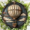 Aluminum Metal Wall Art Sign Hot Air Balloon Waterproof HD Print 8x8 Inch Home Decor