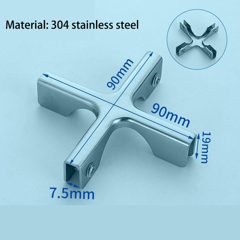 Glasklemmenbeschläge aus Edelstahl 304, rechtwinklige LT-Beschläge, Hardware-Befestigung