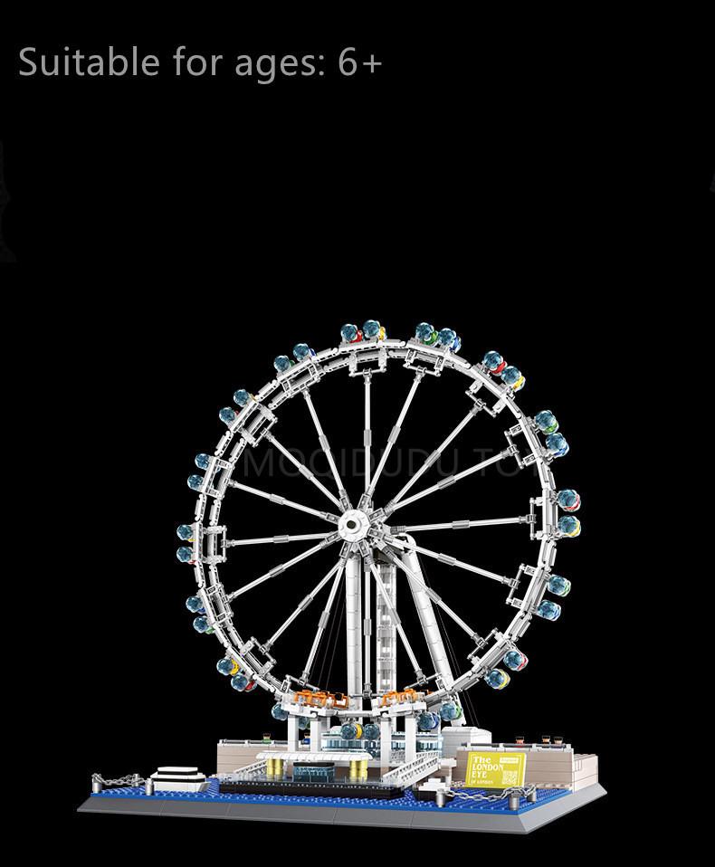 Wange Micro Blocks Ferris Wheel Devil's Eye Building Toy, Compatible with Lego