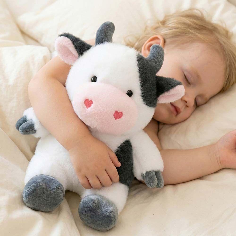 Fluffy Cow Stuffed Plush Doll Cartoon Cow Plush Toy Animals Cow Toys  Kids Toy