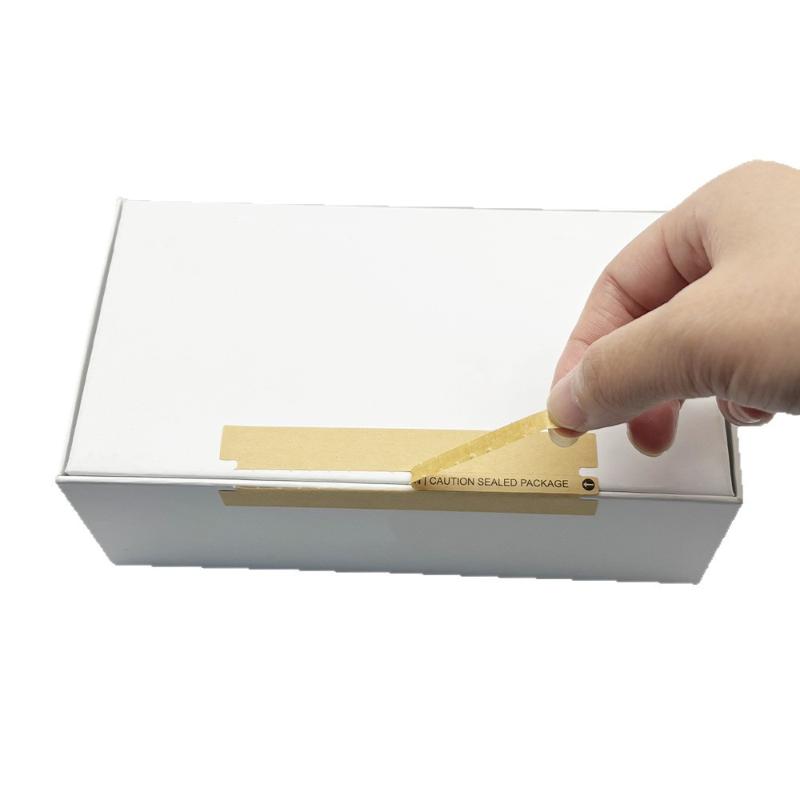 100/150 Stück manipulationssichere Siegelaufkleber Sicherheitsetiketten Siegelbandrolle Diebstahlsicheres Paketversiegelungsband für Versandverpackungen
