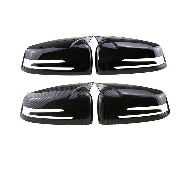 Glänzend schwarze Stierhorn-Rückspiegelabdeckung für 2007-2014 Mercedes C-Klasse W204/W176/W212.
