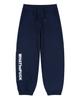 WHATHEPUCK W-Logo Embroidered Patch Sweatpants Navy