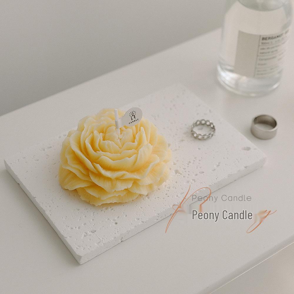 Peony Flower Shaped Aromatherapy Candle – Gift for Birthdays and Special Occasions