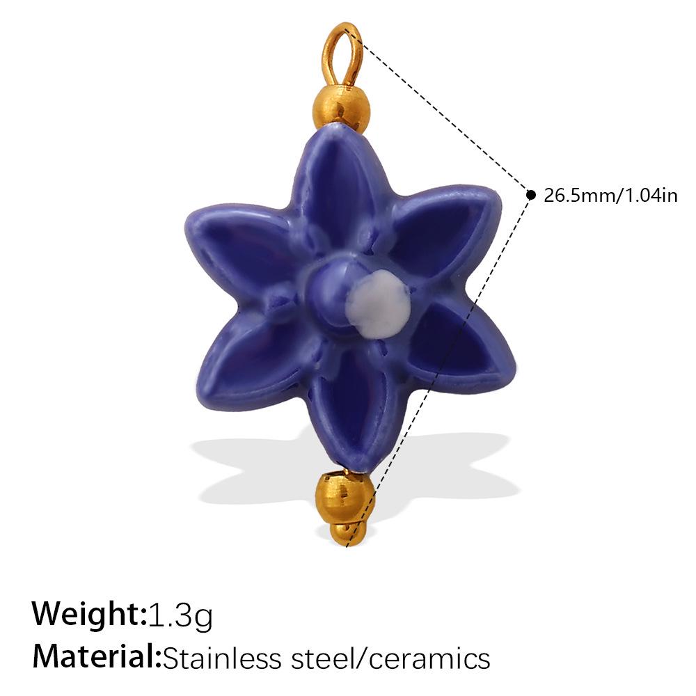 Hexagonal Flower Ceramic Beads for DIY Bracelet & Necklace Jewelry Making