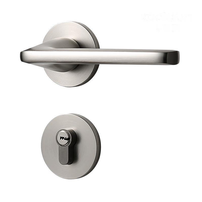 BAGB Magnetic Silent Nickel-Brushed Indoor Door Handle for Bedrooms