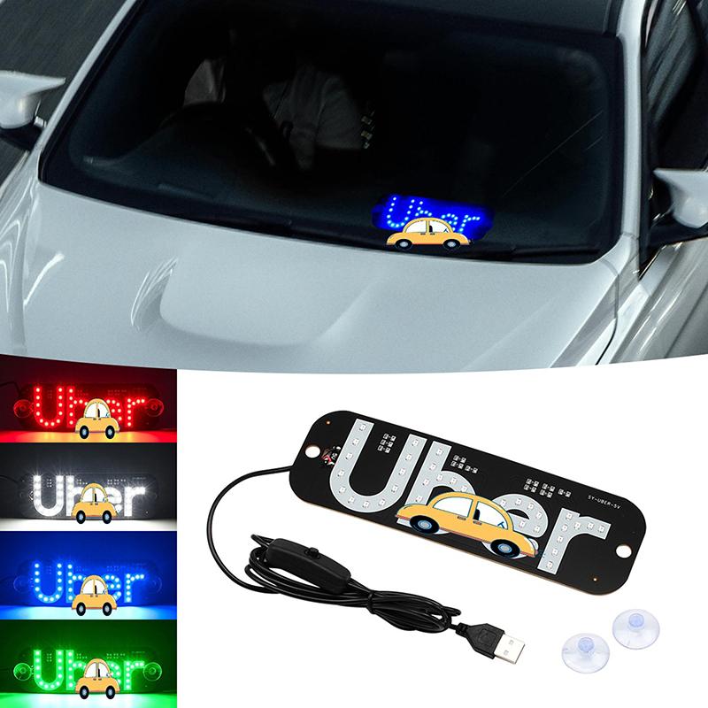 Led Signal Light Taxi Signal Lamp For Lyft Logo Light Usb Led Cab Panel Indicator Lights Signal Lamp Auto Decoration Lamp
