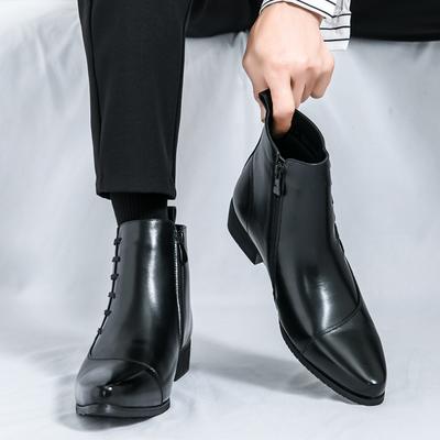 High Quality Chelsea Mens Boots British Retro Trendy Suit Business Leather Ankle Boots for Men Comfort Knight Boots Botas Hombre