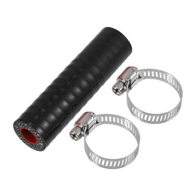 X AUTOHAUX 1 Set Inner Diameter 10mm/0.39" Length 76mm 0° Black Red Silicone Hose